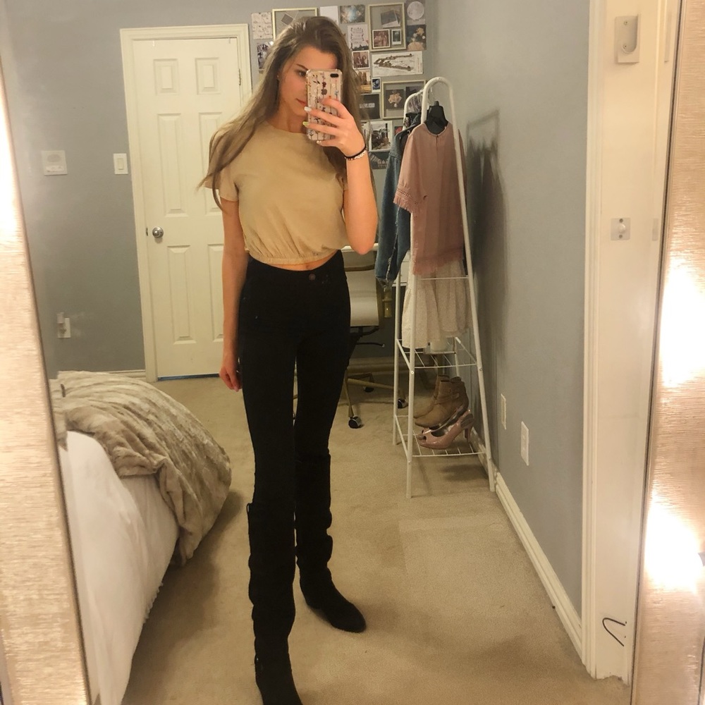 Forever 21 tan crop top